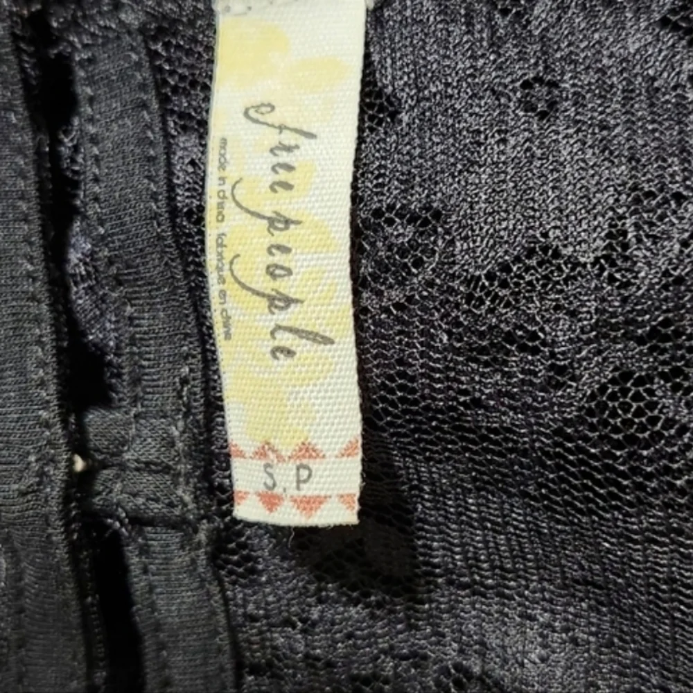 Free People Black Lace Long Sleeve Bodycon Mini Dress Women’s. Size S. - Picture 9 of 11